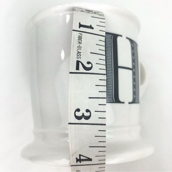 Anthropologie White Monogram Initial H Pedestal Mug - Picture 11 of 13
